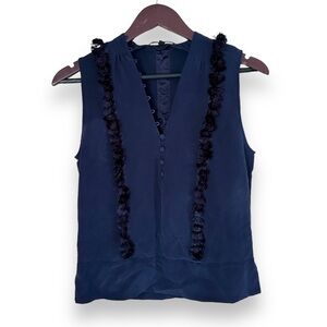 Derek Lam Tassle Front Silk Blouse